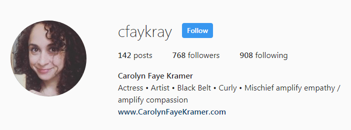 Carolyn Faye Kramer on Instagram